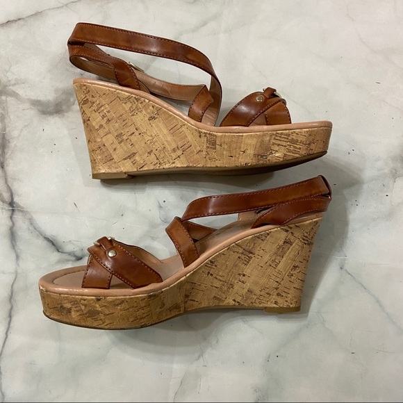 tommy hilfiger cork wedge sandals